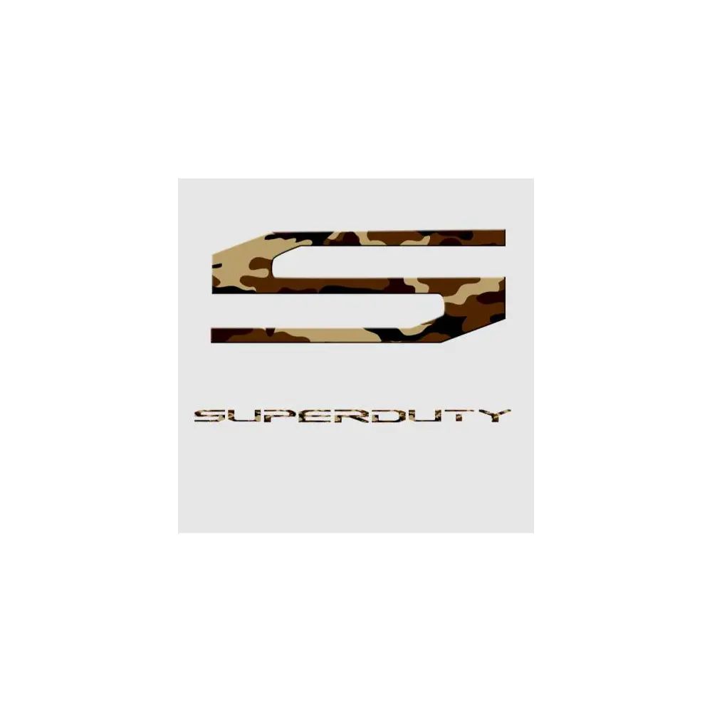 "S" & "Superduty" Acrylic Emblem Insert - Desert Camo - REC264381DC